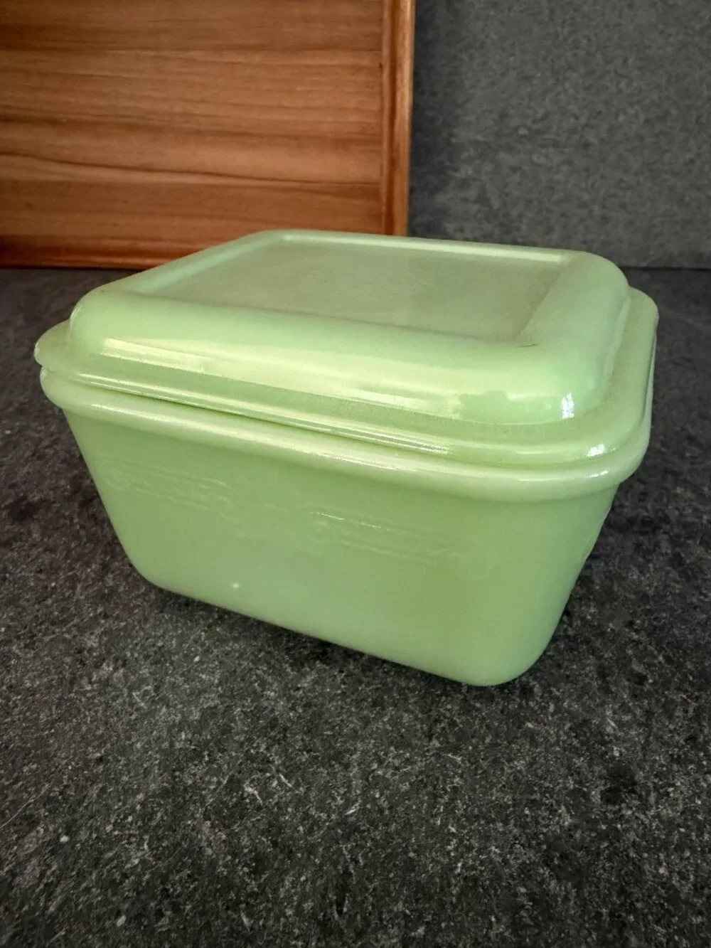 Fire King Jadeite Philbe Refrigerator Dish c1950